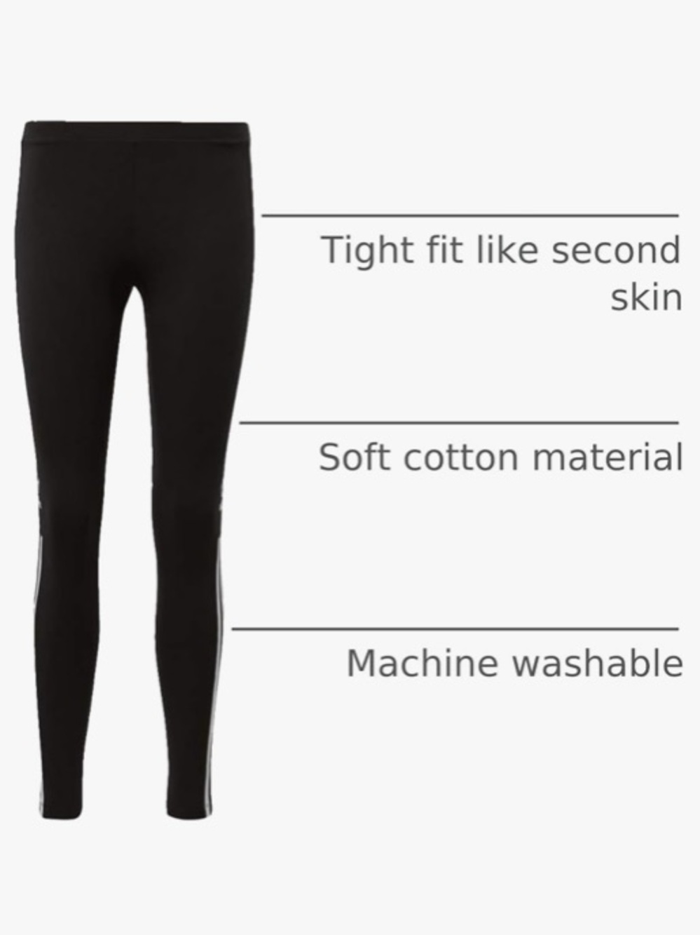 Adidas Originals Trefoil Tights - BLACK/WHITE with 3-Stripes ✨SIZE: XS -NWT - Picture 12 of 14